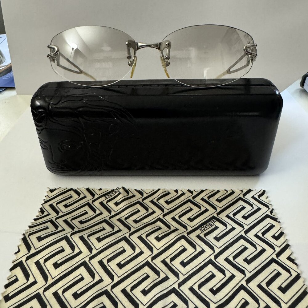Authentic Vintage Versace MOD. N45 Rimless Sunglasses